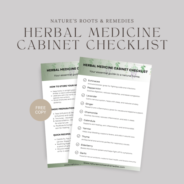 mockup of herbal medicine cabinet checklist